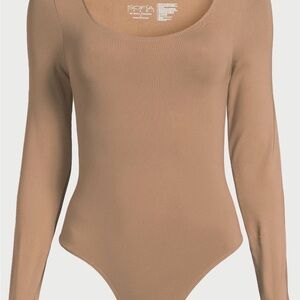 Sophia Vergara Intimates Long Sleeve Bodysuit Brown XXL (20) NWT